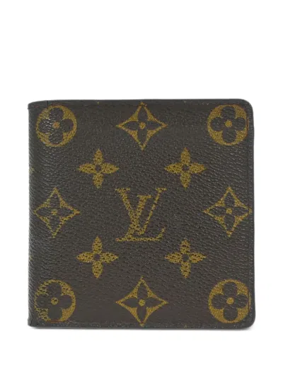 Pre-owned Louis Vuitton 2002 Printed Wallet In Brown