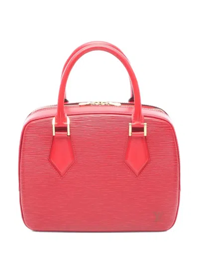 Pre-owned Louis Vuitton 2002 Sablon Leather Handbag In Red
