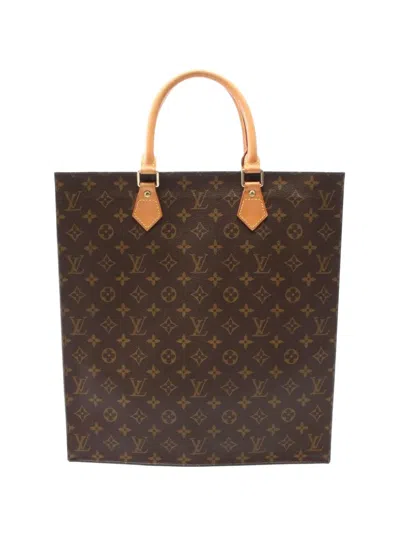 Pre-owned Louis Vuitton 2002 Sac Plat Tote Bag In Brown