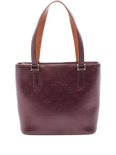Pre-owned Louis Vuitton 2002 Stockton Leather Handbag In Red
