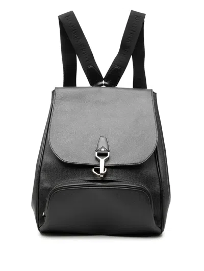 Pre-owned Louis Vuitton 2002 Taiga Cassiar Backpack In Black