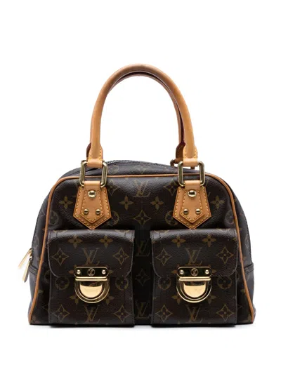 Pre-owned Louis Vuitton 2003-2013 Monogram Manhattan Pm Handbag In Brown