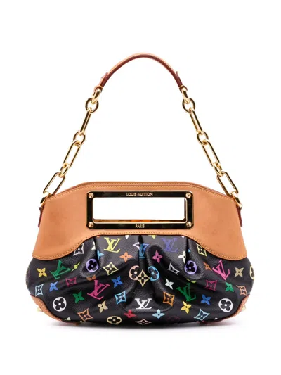 Pre-owned Louis Vuitton 2003-2025 Monogram Multicolore Judy Pm Satchel In Black