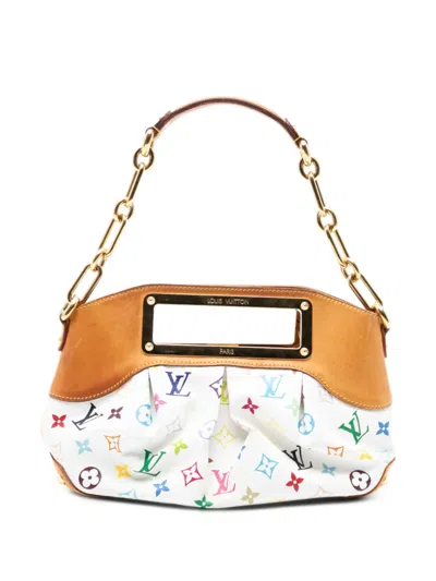Pre-owned Louis Vuitton 2003-2025 Monogram Multicolore Judy Pm Satchel In White