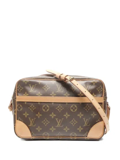 Pre-owned Louis Vuitton 2003 27 Trocadero Monogram Cross Body Bag In Brown