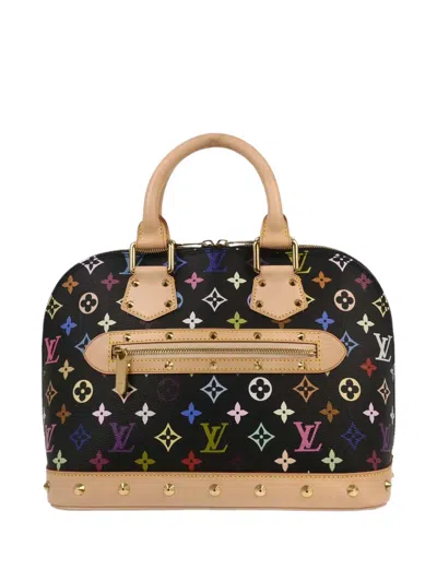 Pre-owned Louis Vuitton 2003 Alma Monogram Multicolor Tote Bag In Black