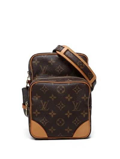 Pre-owned Louis Vuitton 2003 Amazon Monogram-canva Shoulder Bag In Brown