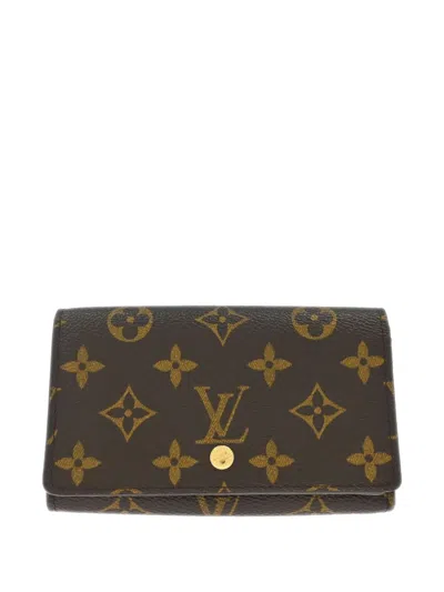 Pre-owned Louis Vuitton 2003 Billet Tresor Monogram Wallet In Brown