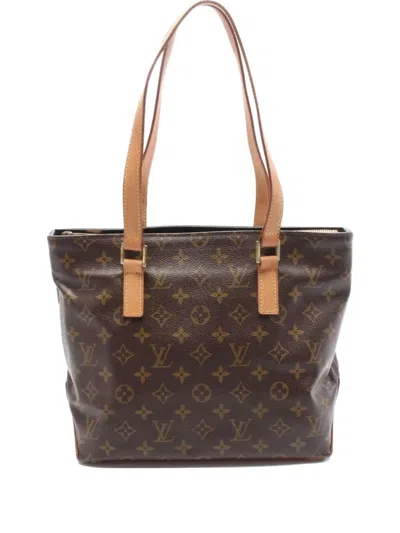 Pre-owned Louis Vuitton 2003 Cabas Piano Shoulder Bag In Brown
