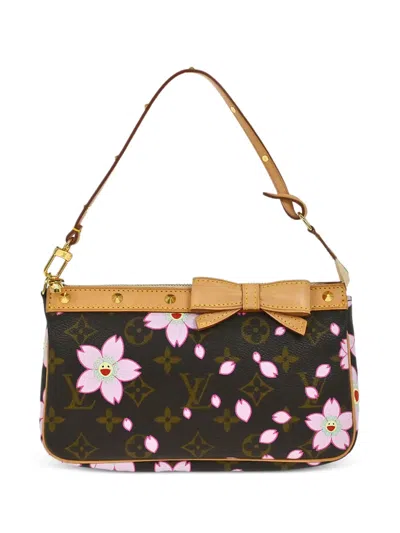 Pre-owned Louis Vuitton 2003 Cherry Blossom Shoulder Bag In Brown