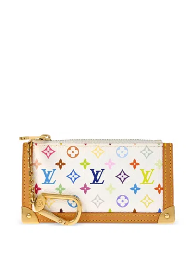 Pre-owned Louis Vuitton 2003 Cles Coin Purse In White