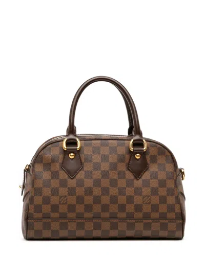 Pre-owned Louis Vuitton 2003 Damier Ebene Duomo Handbag In Brown