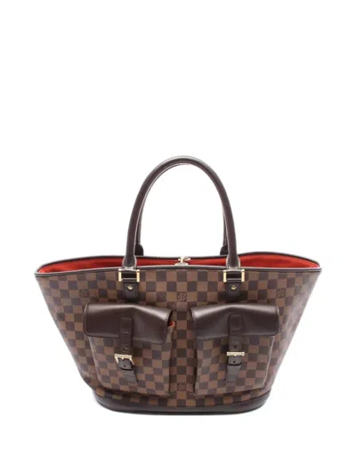 Pre-owned Louis Vuitton 2003 Damier Ebene Handbag In Brown