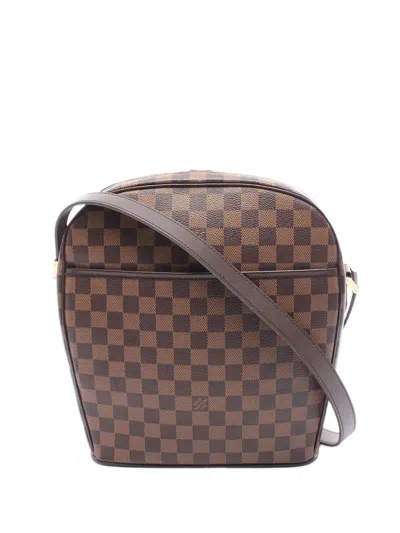 Pre-owned Louis Vuitton 2003 Damier Ebene Ipanema Gm Shoulder Bag In Brown