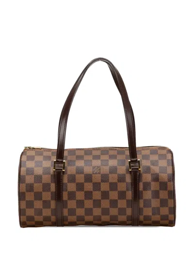 Pre-owned Louis Vuitton 2003 Damier Ebene Papillon 30 Handbag In Brown