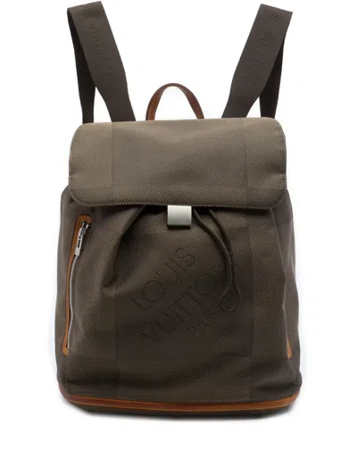 Pre-owned Louis Vuitton 2003 Damier Geant Pionnier Backpack In Brown