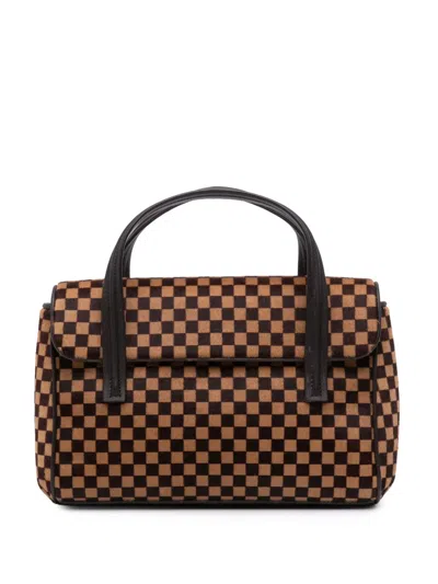 Pre-owned Louis Vuitton 2003 Damier Sauvage Lionne Handbag In Brown