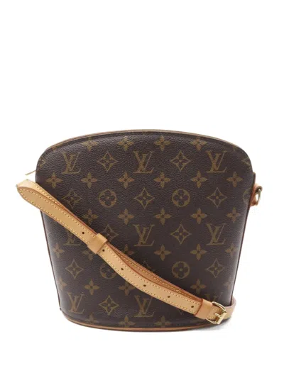 Pre-owned Louis Vuitton 2003 Druot Monogram Shoulder Bag In Brown