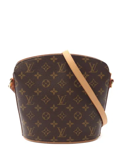 Pre-owned Louis Vuitton 2003 Druot Monogram Shoulder Bag In Brown