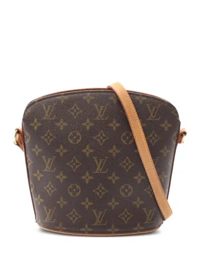 Pre-owned Louis Vuitton 2003 Druot Monogram Shoulder Bag In Brown