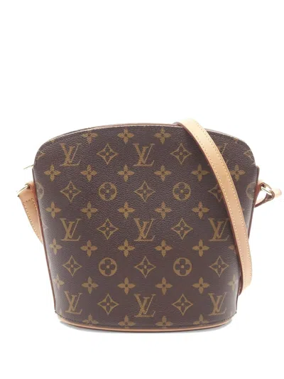Pre-owned Louis Vuitton 2003 Druot Monogram Shoulder Bag In Brown
