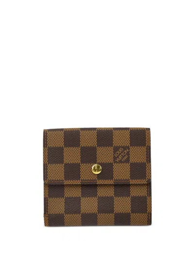 Pre-owned Louis Vuitton 2003 Elise Tri-fold Wallet In 褐色