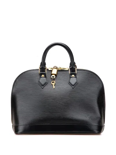 Pre-owned Louis Vuitton 2003 Epi Alma Pm Handbag In Black