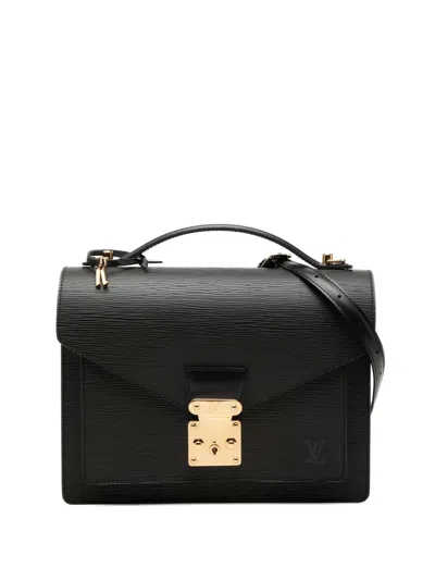 Pre-owned Louis Vuitton 2003 Epi Monceau Satchel In Black