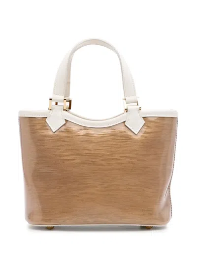 Pre-owned Louis Vuitton 2003 Epi Plage Mini Lagoon Bay Handbag In Brown
