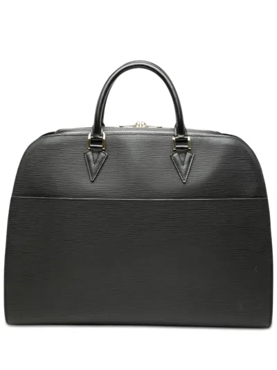 Pre-owned Louis Vuitton 2003 Epi Sorbonne Business Bag In Black