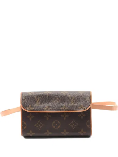 Pre-owned Louis Vuitton 2003 Florentine Monogram Belt Bag In Brown