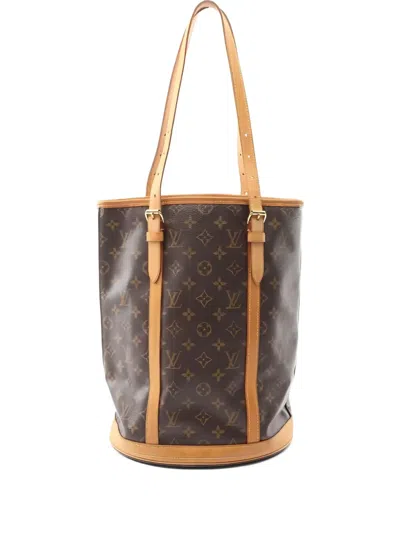 Pre-owned Louis Vuitton 2003 Gm Monogram Bucket Bag In Brown