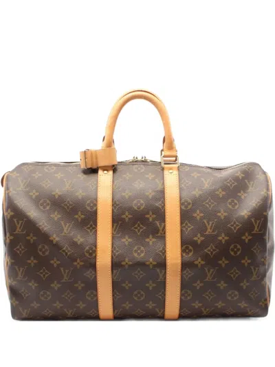 Pre-owned Louis Vuitton 2003 Keepall 45 Travel Bag In Brown