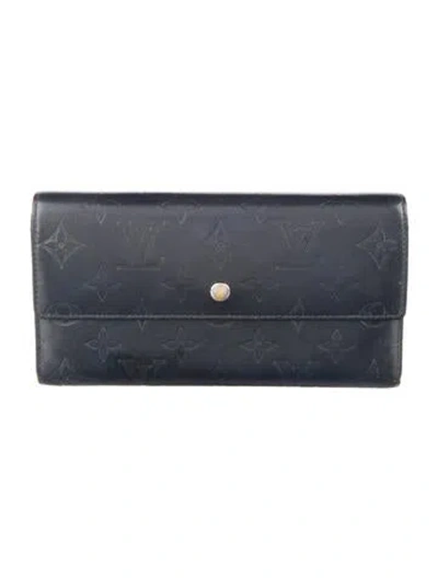 Pre-owned Louis Vuitton 2003 Lv Monogram Continental Wallet In Blue