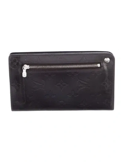 Pre-owned Louis Vuitton 2003 Lv Monogram Wallet In Black