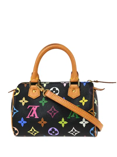 Pre-owned Louis Vuitton 2003 Mini Speedy Tote Bag In Black