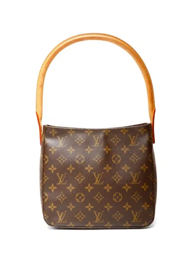 Pre-owned Louis Vuitton 2003 Mm Looping Tote Bag In Brown