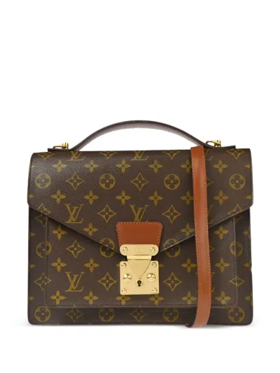 Pre-owned Louis Vuitton 2003 Monceau 28 Two-way Handbag In 褐色