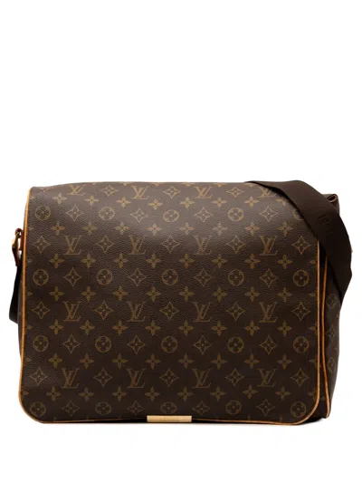 Pre-owned Louis Vuitton 2003 Monogram Abbesses Crossbody Bag In Brown