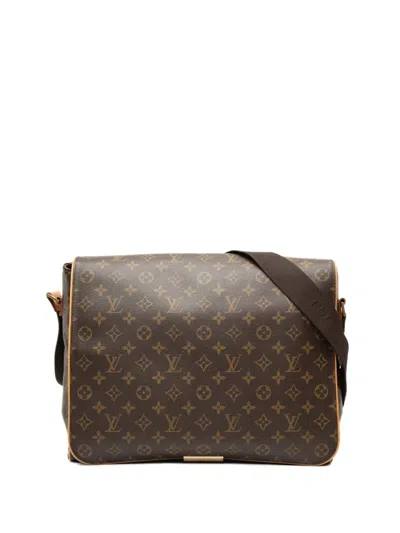 Pre-owned Louis Vuitton 2003 Monogram Abbesses Crossbody Bag In Brown