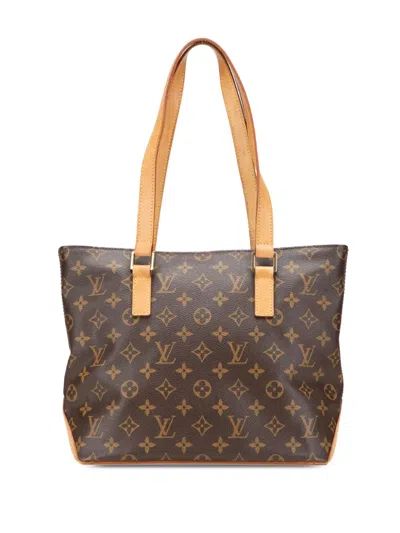 Pre-owned Louis Vuitton 2003 Monogram Cabas Piano Tote Bag In Brown