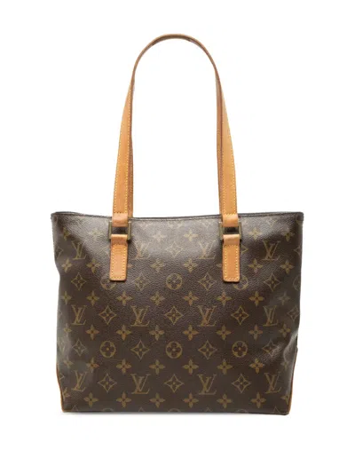 Pre-owned Louis Vuitton 2003 Monogram Cabas Piano Tote Bag In Brown