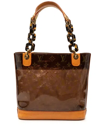 Pre-owned Louis Vuitton 2003 Monogram Cabas Sac Ambre Pm Tote Bag In Brown