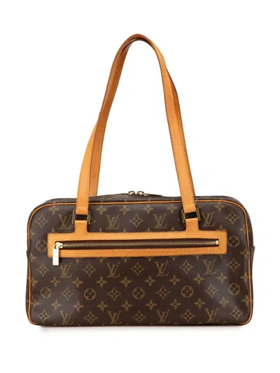 Pre-owned Louis Vuitton 2003 Monogram Cite Gm Shoulder Bag In Brown