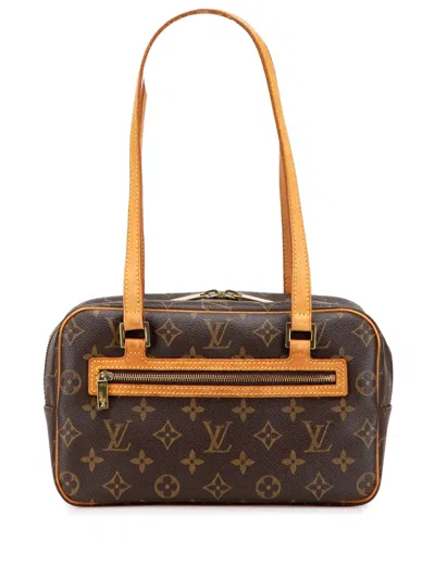 Pre-owned Louis Vuitton 2003 Monogram Cite Mm Shoulder Bag In Brown