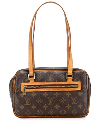 Pre-owned Louis Vuitton 2003 Monogram Cite Mm Shoulder Bag In Brown