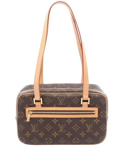 Pre-owned Louis Vuitton 2003 Monogram Cite Mm Shoulder Bag In Brown