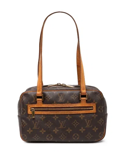 Pre-owned Louis Vuitton 2003 Monogram Cite Mm Shoulder Bag In Brown