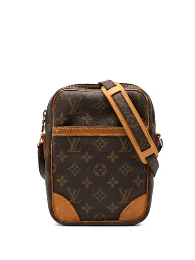 Pre-owned Louis Vuitton 2003 Monogram Danube Crossbody Bag In Brown