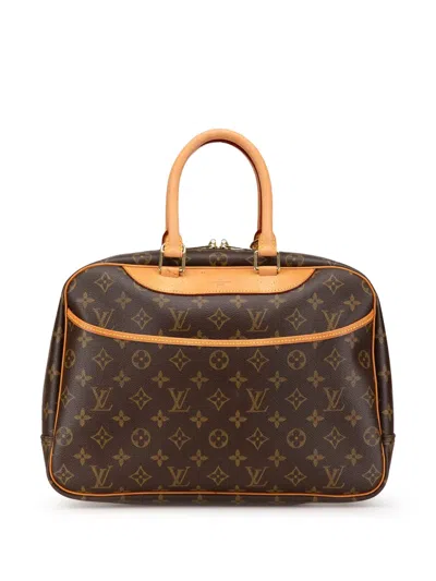 Pre-owned Louis Vuitton 2003 Monogram Deauville Handbag In Brown
